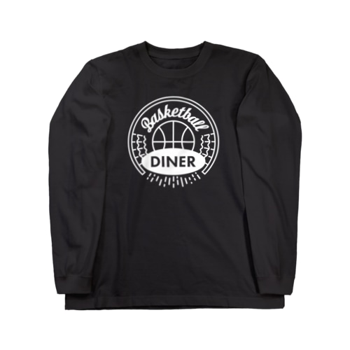 Basketball Diner ロゴ円白 Long Sleeve T-Shirt