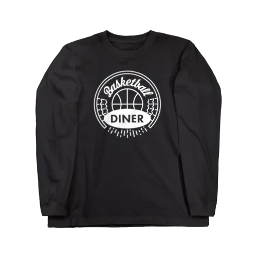 Basketball Diner ロゴ円白 ロングスリーブTシャツ