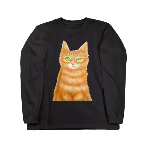 オレンジ猫 ロングスリーブTシャツ