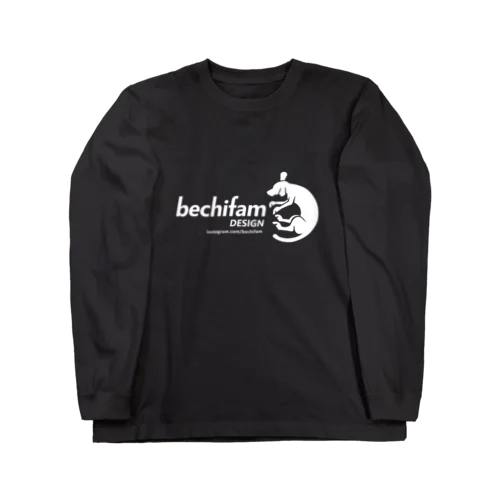 bechifam DESIGN 【original LOGO】 White Long Sleeve T-Shirt