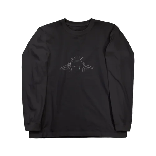 泣かないで天使 白 Long Sleeve T-Shirt