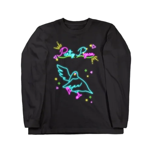 穏和な鳩 パリピネオン Long Sleeve T-Shirt