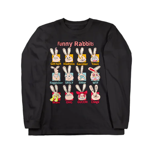 ご機嫌なうさぎ🐰　12匹ver Long Sleeve T-Shirt