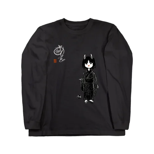 兎面の子(白字) Long Sleeve T-Shirt