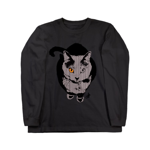 灰色の猫 Long Sleeve T-Shirt