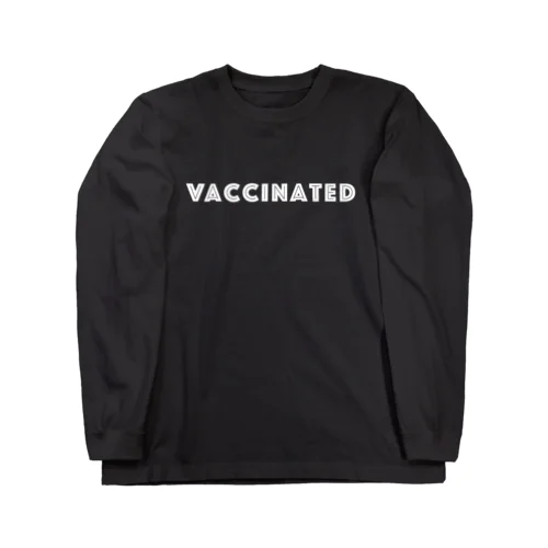 ワクチン接種済 VACCINATED　- white ver. 01 - Long Sleeve T-Shirt