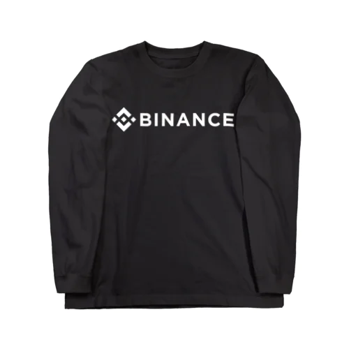 BINANCE-バイナンス- 白ロゴ ロングスリーブTシャツ