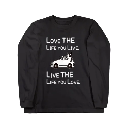 ドライブりんちゃん（ホワイト） 롱 슬리브 티셔츠