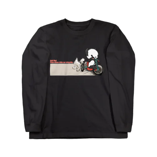 【パンダ】三輪車に乗るポンちゃん Long Sleeve T-Shirt