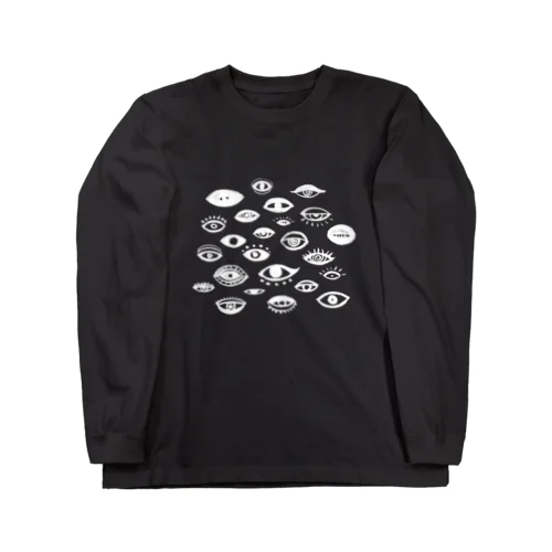 千の瞳（The Observer Is the Observed） - 白 Long Sleeve T-Shirt