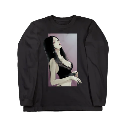 Sheer 背景あり 透過 Long Sleeve T-Shirt