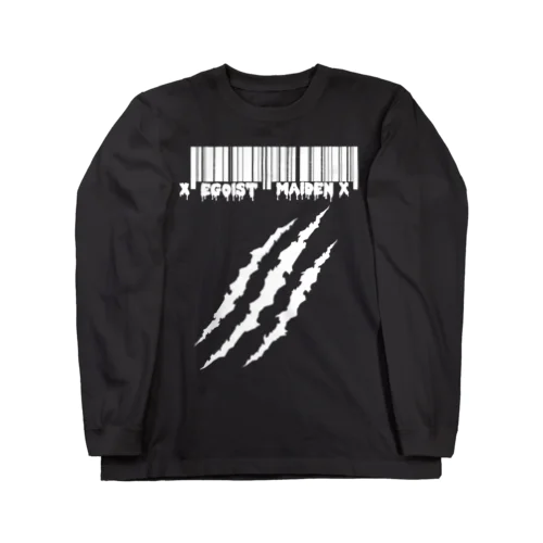 バックプリントあり　傷跡　白抜きver Long Sleeve T-Shirt