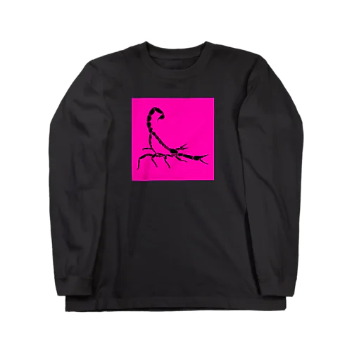 デザートへアリースコーピオン Pink Black ロングスリーブTシャツ