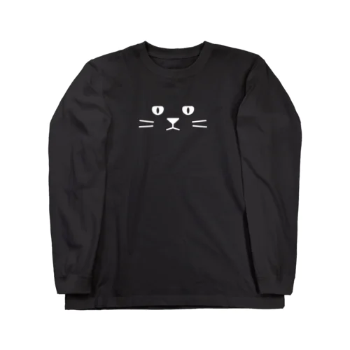 ネコは液体オバケ (Face) Long Sleeve T-Shirt