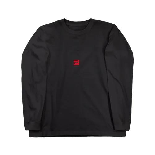 干支ロングTシャツ：巳年・へびの落款 Long Sleeve T-Shirt