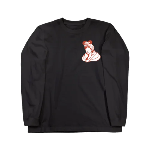 そこらの天女ちゃん(黒に朱) Long Sleeve T-Shirt