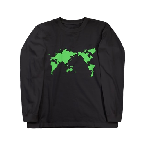 まちがいさがし世界地図　Honda-ke Long Sleeve T-Shirt