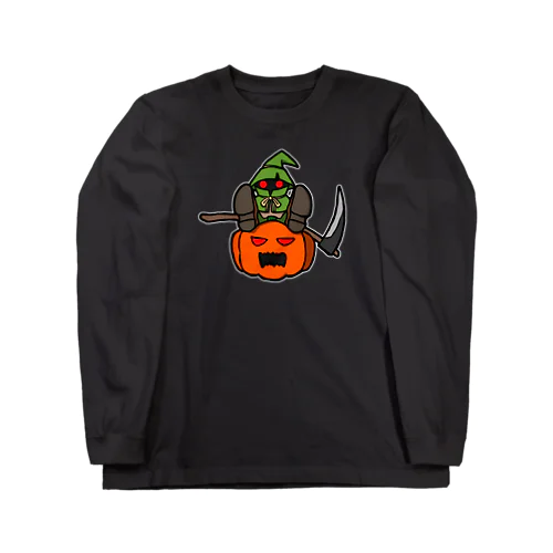 スケアクロウとジャック・オー・ランタン ロングスリーブTシャツ