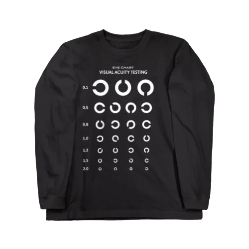 Visual Acuity Testing [前面プリント] ホワイト ロングスリーブTシャツ