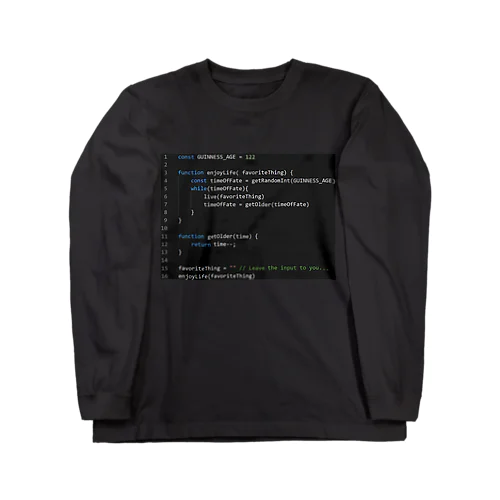 LifeDarkTheme.js Long Sleeve T-Shirt