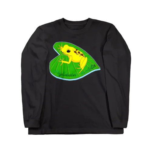 Phyllobates terribilis(猛毒吹矢ガエル)　英語バージョン ロングスリーブTシャツ