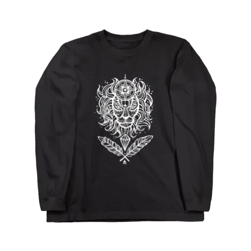 宇宙ライオン（ホワイト） Long Sleeve T-Shirt