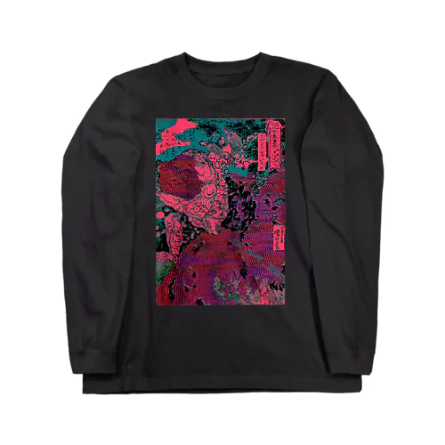 GLITCH-武者UKIYOE ロングスリーブTシャツ