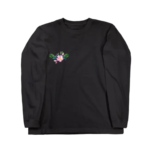 水彩花柄気分 Long Sleeve T-Shirt