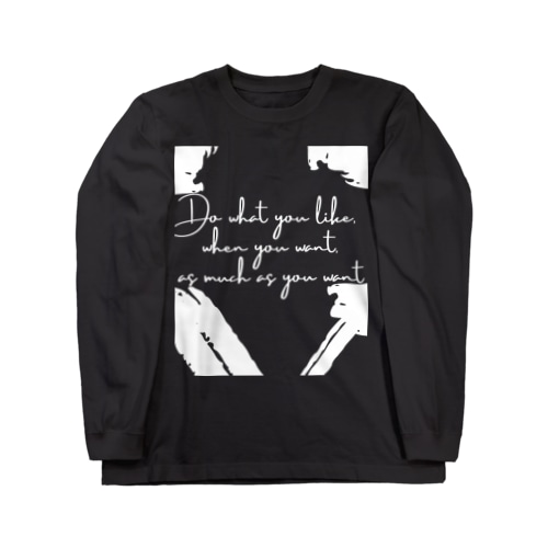 YUKI PEAT　キャッチシリーズ白文字 Long Sleeve T-Shirt