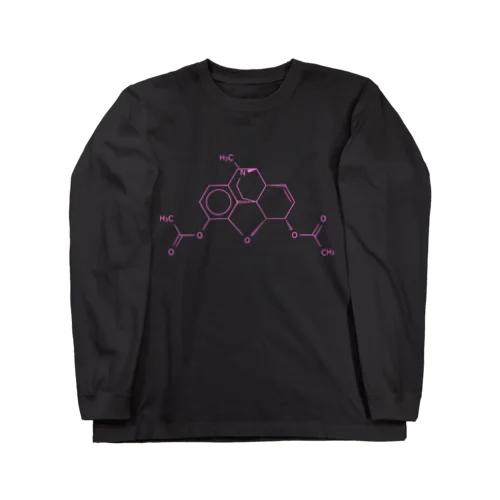 ヘロインの分子構造 Long Sleeve T-Shirt