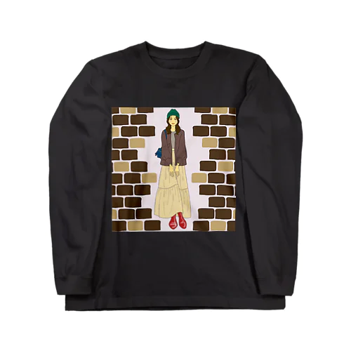 chocolate-brown brick Long Sleeve T-Shirt