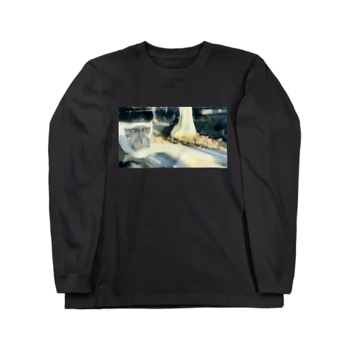 渋くて凛々しいイケメンすぎる猿 Long Sleeve T-Shirt