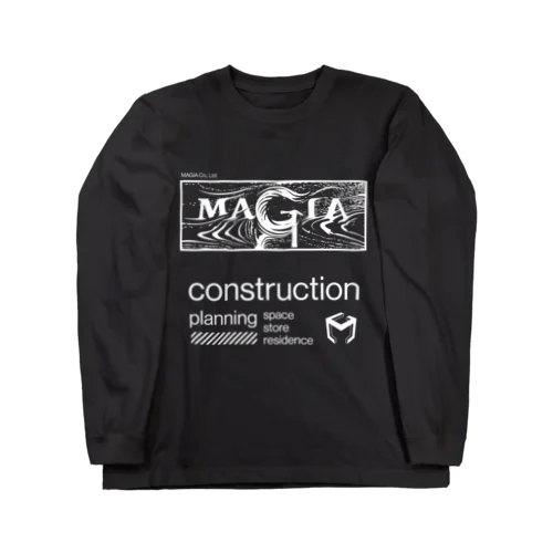 MAGIA WOOD LOGO WHITE ロングスリーブTシャツ