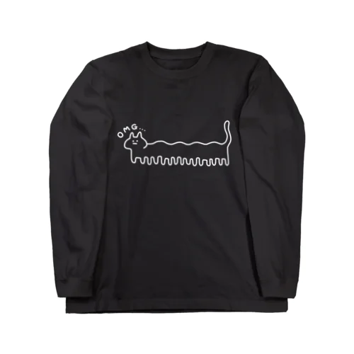 パノラマ失敗ねこ ロングスリーブTシャツ