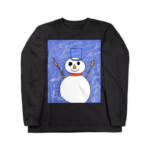 JUNSEN（純仙）雪だるまを描いてみました Long Sleeve T-Shirt