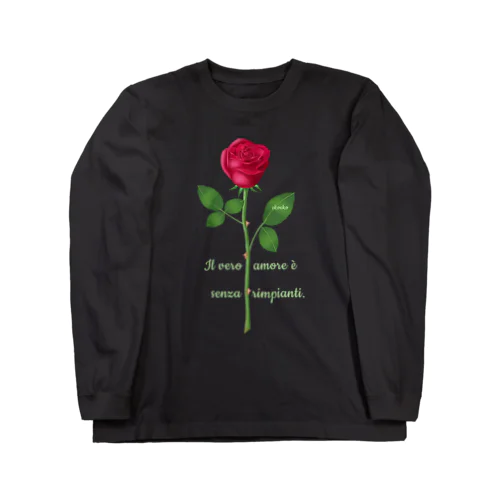 赤い薔薇 ロングスリーブ3 ロングスリーブTシャツ