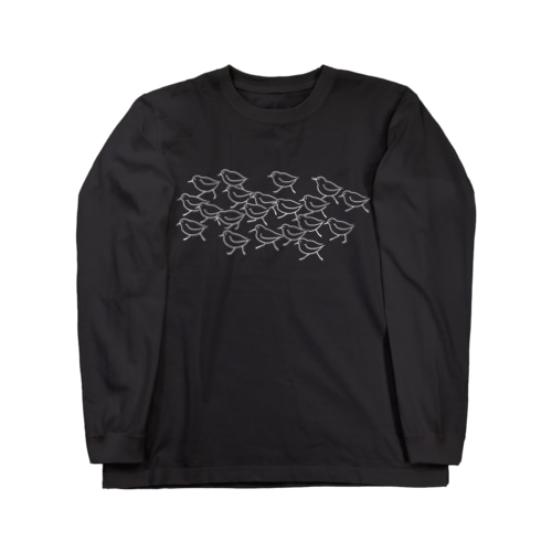 ミユビシギ19＋ハマシギ1　black（濃色用）  Long Sleeve T-Shirt