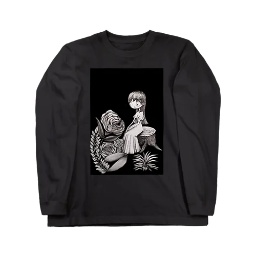 人魚とバラ Long Sleeve T-Shirt