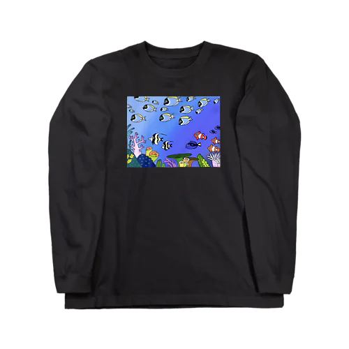 パウダーブルーが泳ぐ海 Long Sleeve T-Shirt