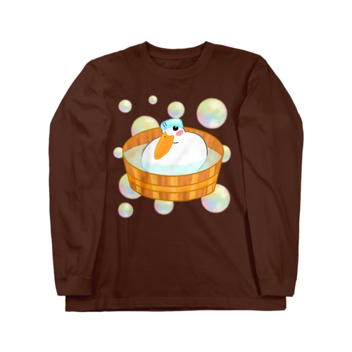ほわほわ水浴びコールダック♪ Long Sleeve T-Shirt