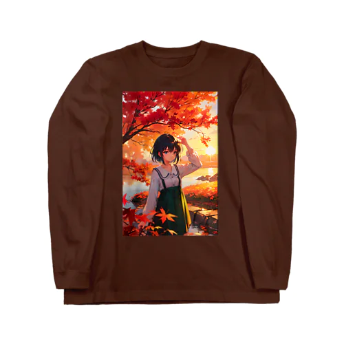 Maple Journey　〜秋色に彩られた照紅葉の旅〜　No.2　「遭遇の予感」 Long Sleeve T-Shirt