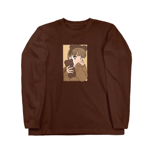 くまちゃんだいすきクラブ（brown） ロングスリーブTシャツ