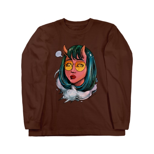 黄色いメガネの悪魔 Long Sleeve T-Shirt