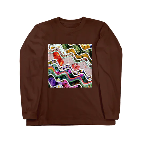 なみなみコラージュ　花2 Long Sleeve T-Shirt