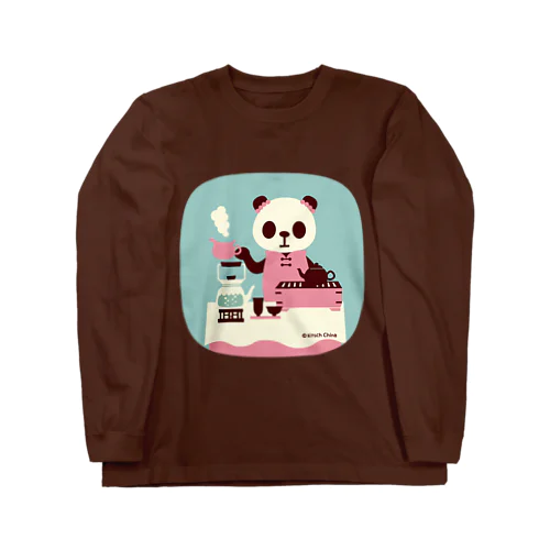 中国茶パンダ Long Sleeve T-Shirt