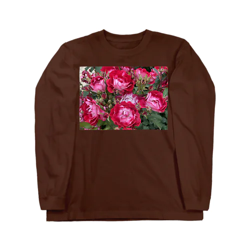 赤い薔薇① ロングスリーブTシャツ