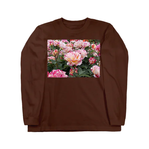 ピンクの薔薇② ロングスリーブTシャツ