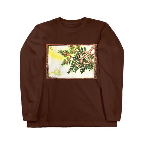 夏の窓 ～生い茂った葉が覗く～ Long Sleeve T-Shirt