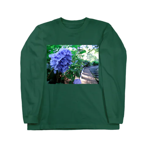 華にブルー Long Sleeve T-Shirt