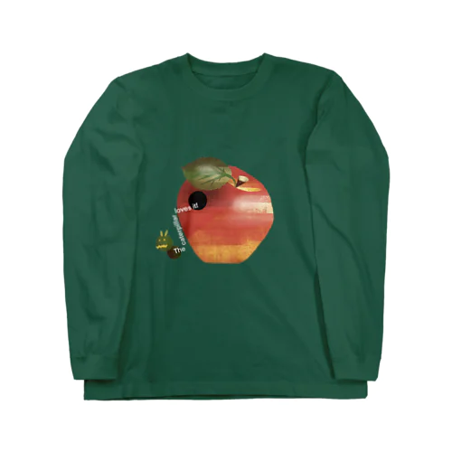 Apple with the caterpillar  ロングスリーブTシャツ